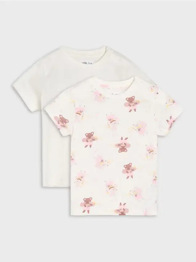 Confezione da 2 t-shirt - panna