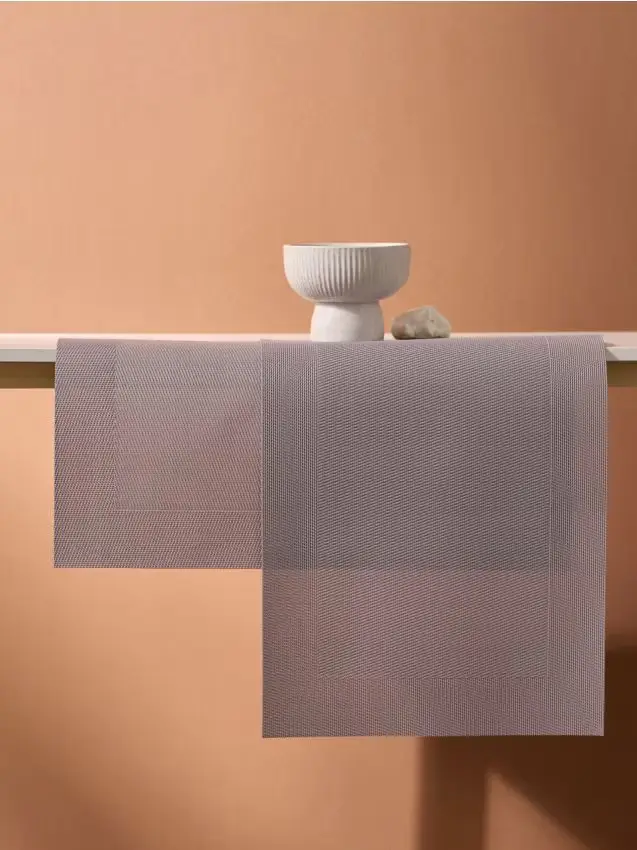 Confezione da 2 tovagliette all americana - grigio chiaro