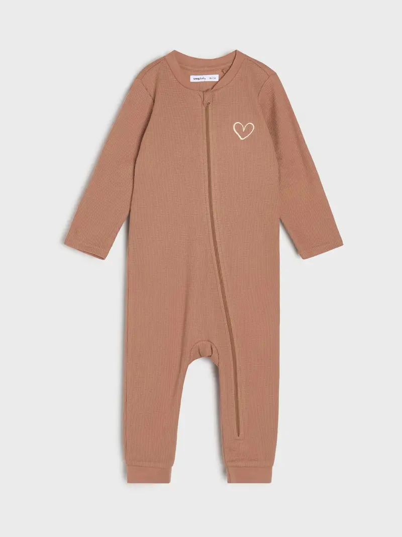 Confezione da 2 tute in cotone - beige miniatura 5