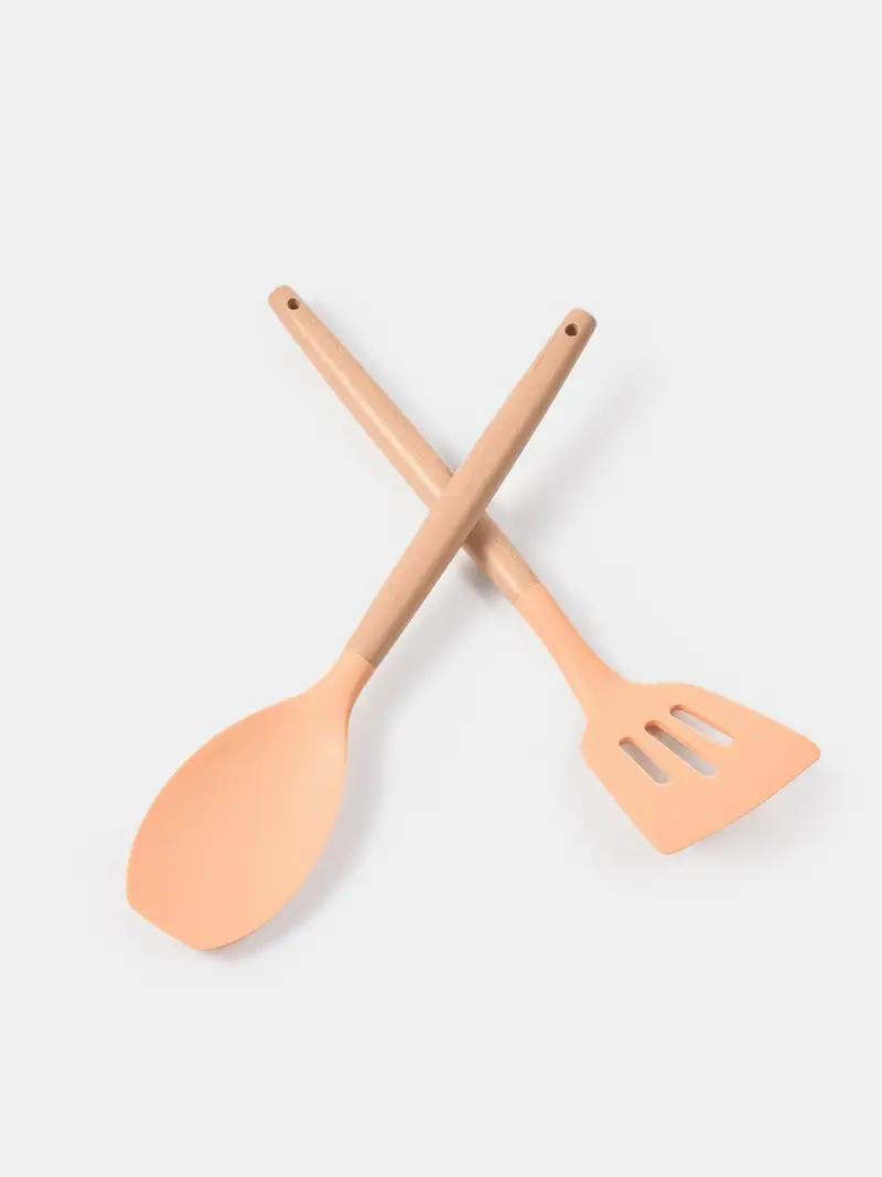 Confezione da 2 utensili da cucina - beige miniatura 3