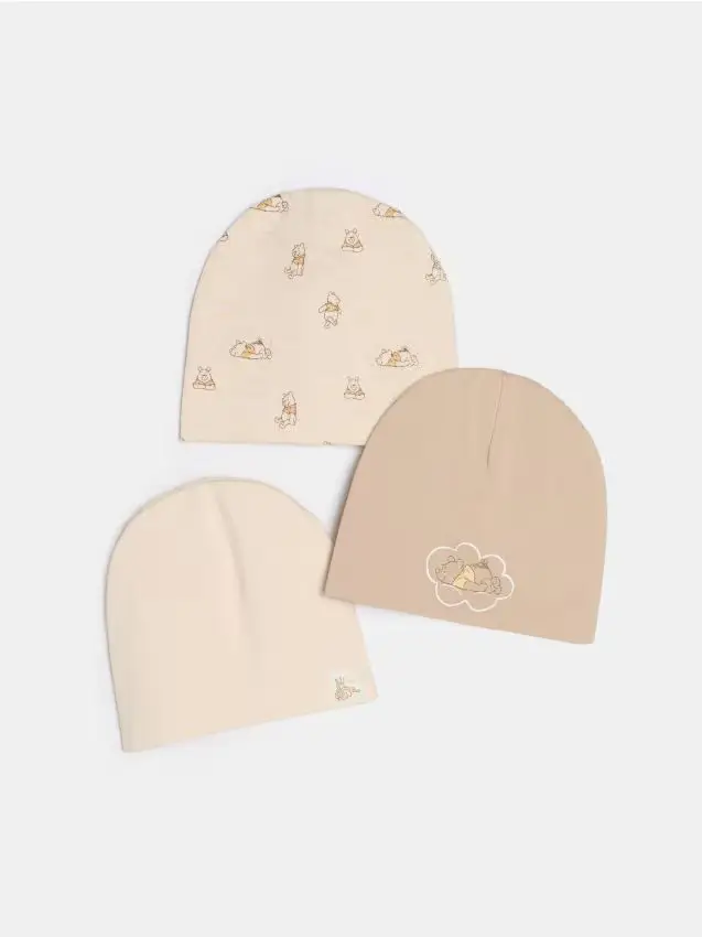 Confezione da 3 berretti Winnie the Pooh - panna