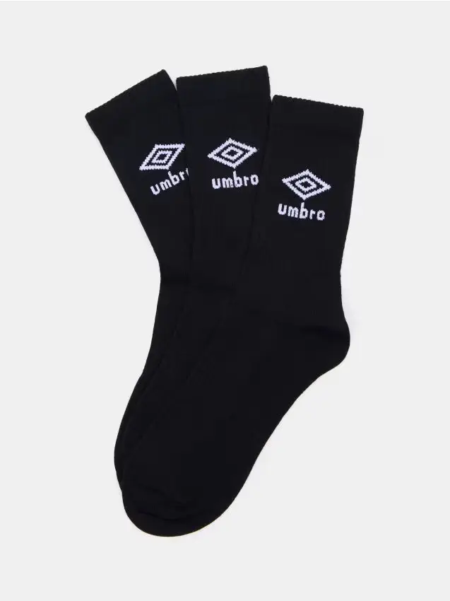 Confezione da 3 paia di calzini in cotone Umbro - nero