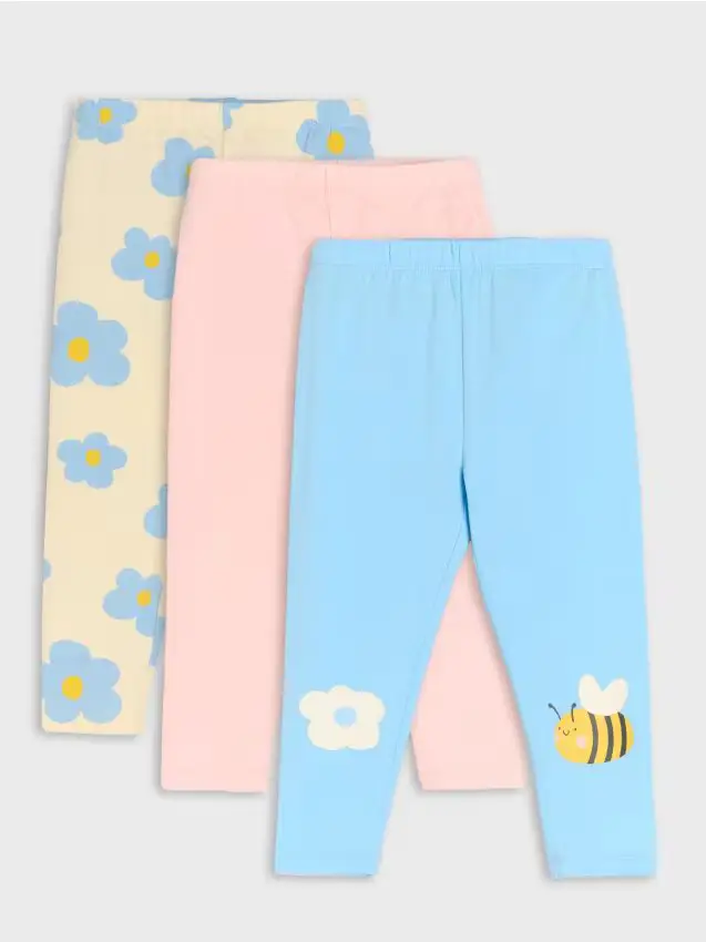 Confezione da 3 paia di leggings - nude