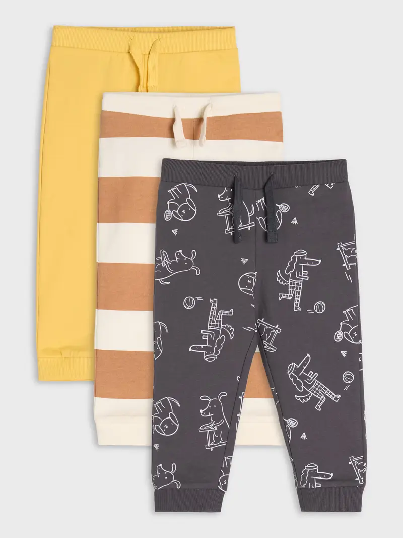 Confezione da 3 paia di pantaloni da tuta - antracite miniatura 2