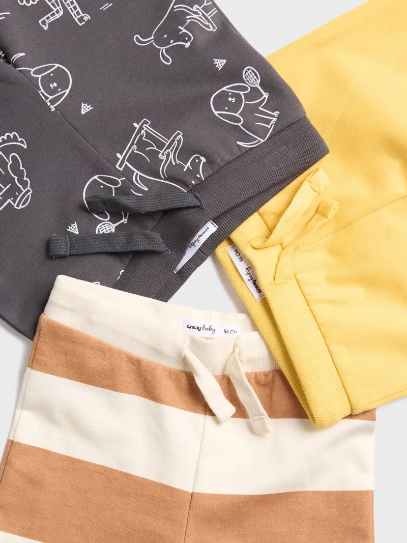 Confezione da 3 paia di pantaloni da tuta - antracite miniatura 3