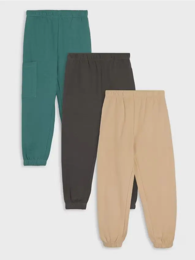 Confezione da 3 paia di pantaloni da tuta - verde polveroso