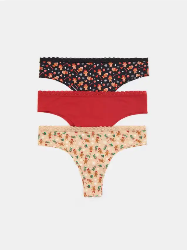 Confezione da 3 paia di slip alla brasiliana - multicolor