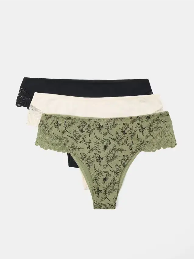 Confezione da 3 paia di slip alla brasiliana - multicolor