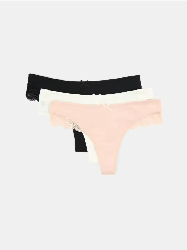 Confezione da 3 perizomi - multicolor