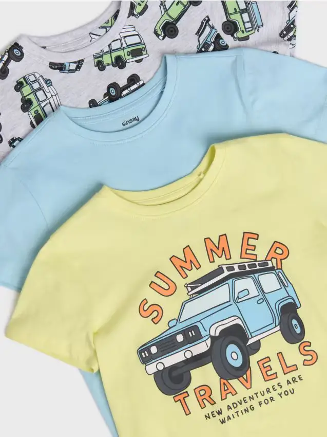 Confezione da 3 t-shirt - grigio chiaro