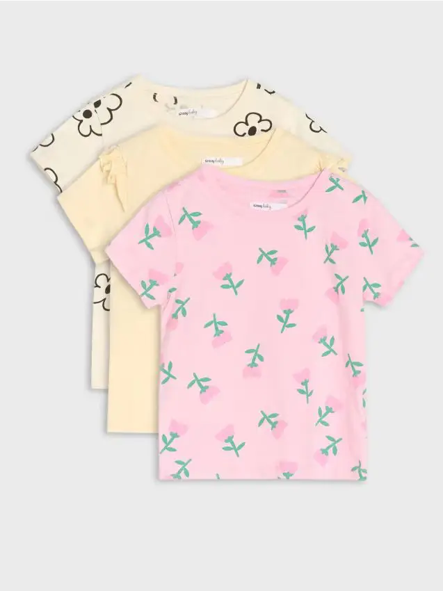 Confezione da 3 t-shirt - nude