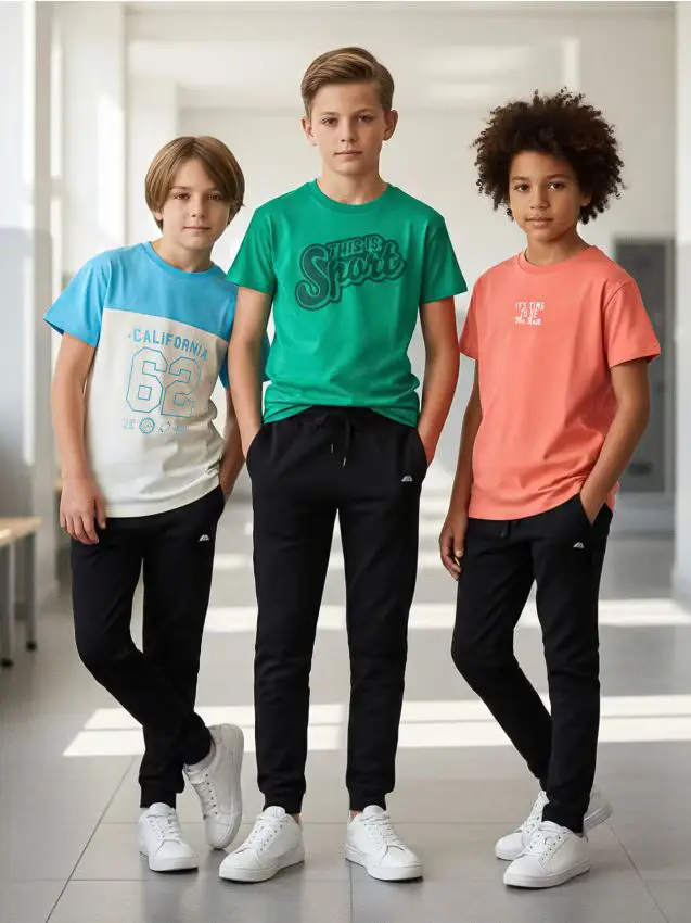 Confezione da 3 t-shirt - pesca