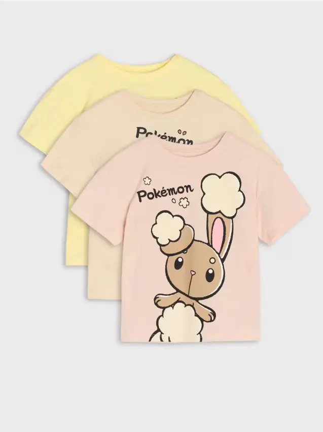 Confezione da 3 t-shirt Pokémon - giallo