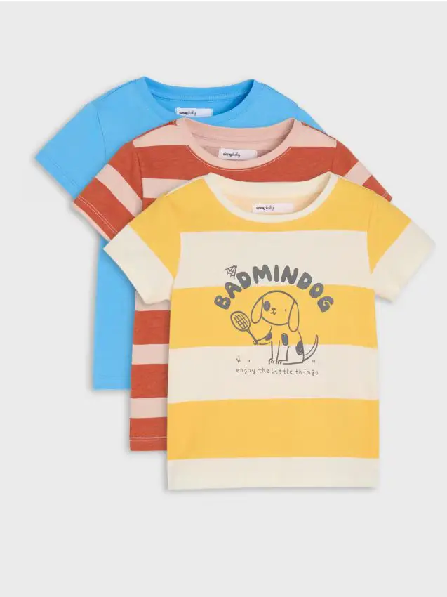 Confezione da 3 t-shirt - rosa pastello