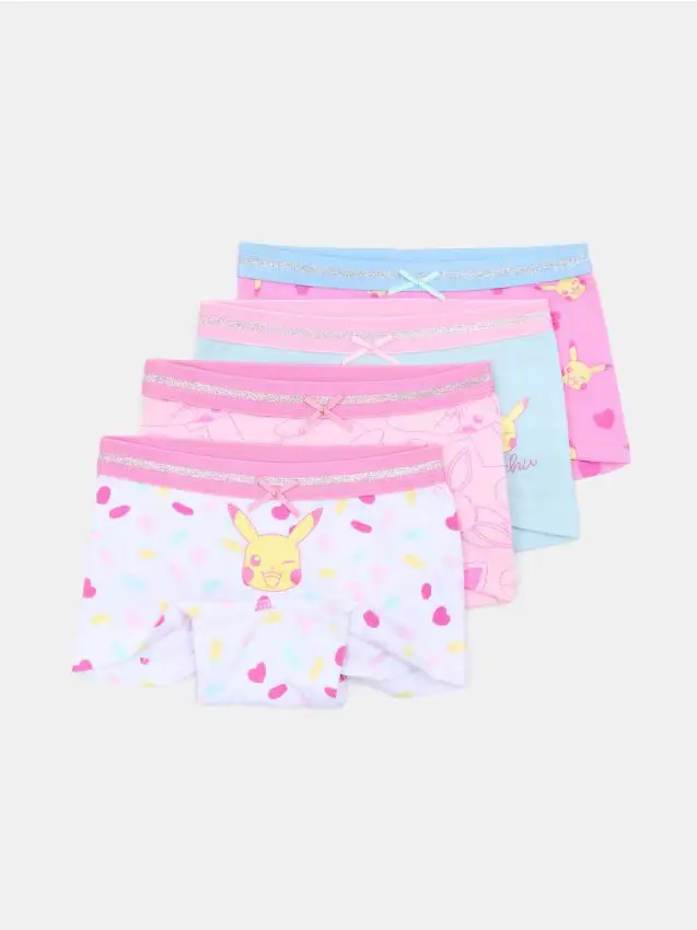 Confezione da 4 boxer Pokémon - rosa pastello