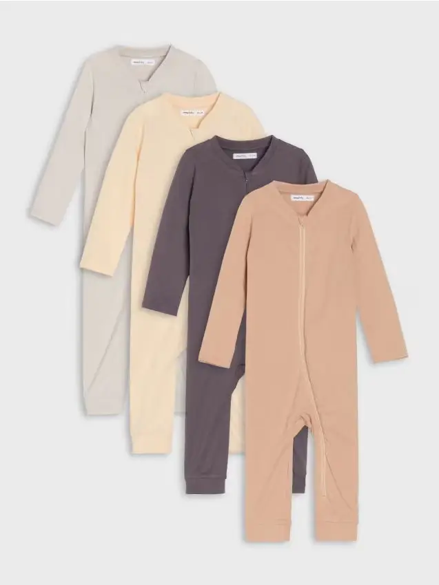 Confezione da 4 pagliaccetti - nude