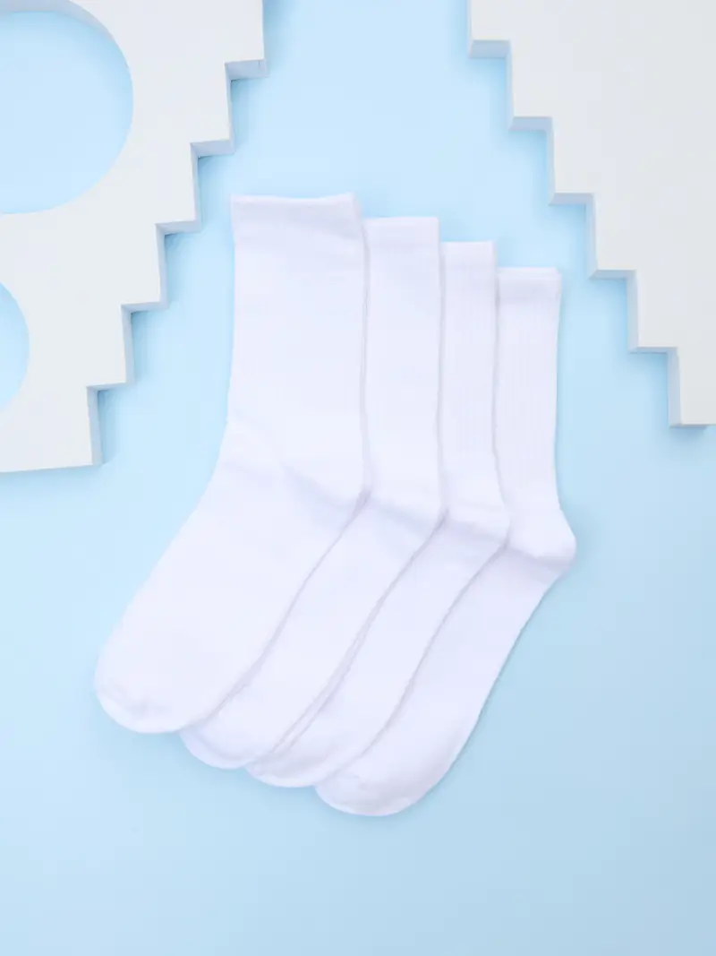 Confezione da 4 paia di calze - bianco miniatura 2