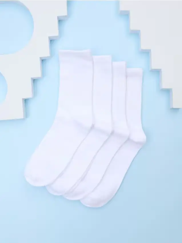 Confezione da 4 paia di calze - bianco