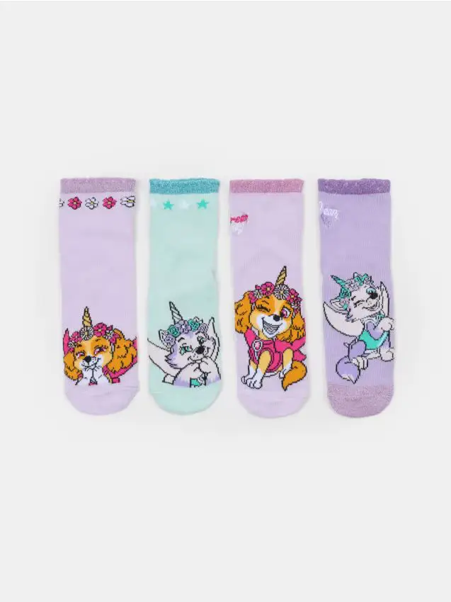 Confezione da 4 paia di calze PAW Patrol - lavanda