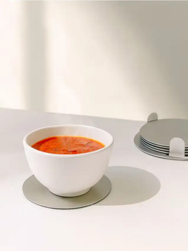 Confezione da 4 sottobicchieri - argento