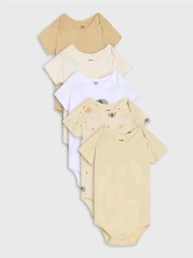 Confezione da 5 body - bianco