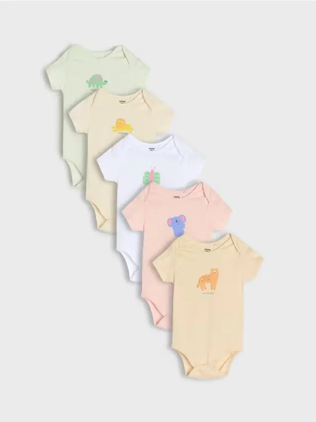 Confezione da 5 body - bianco