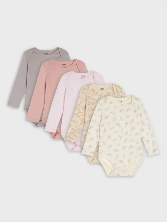 Confezione da 5 body - panna