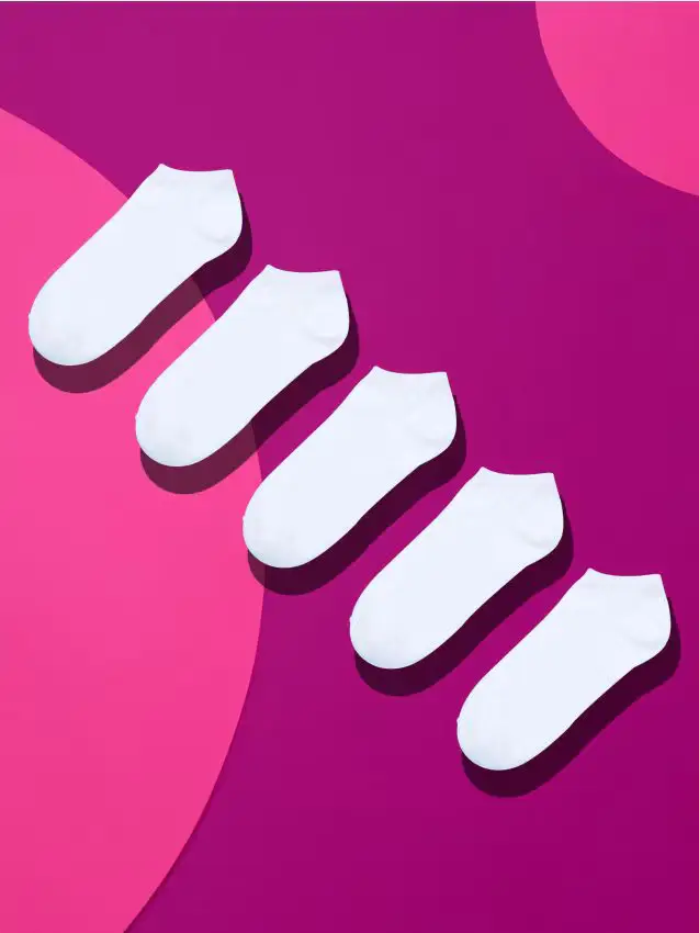 Confezione da 5 paia di calze - bianco