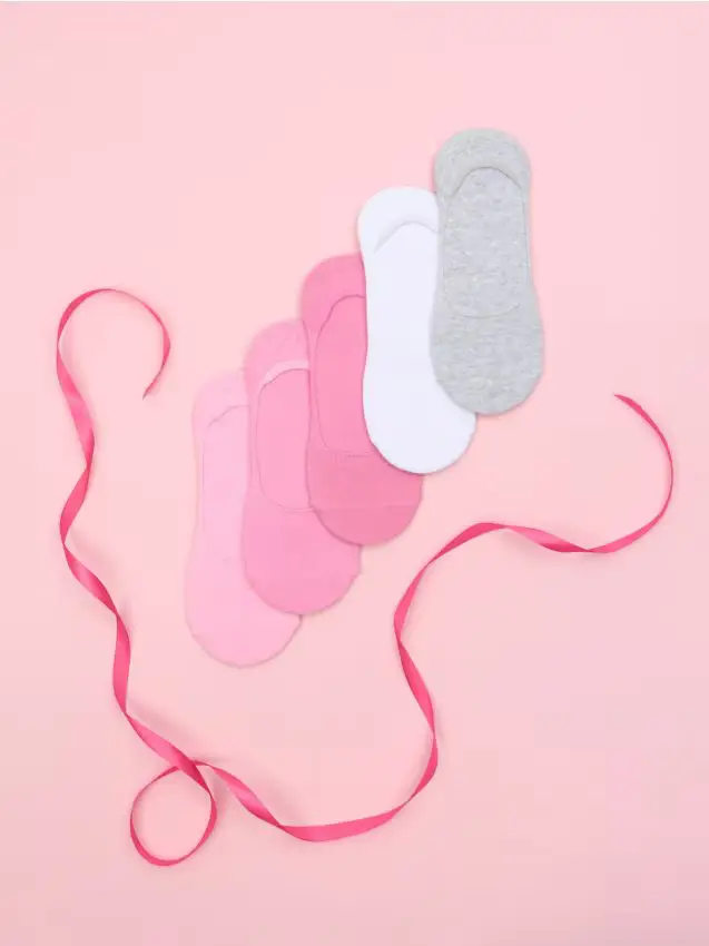 Confezione da 5 paia di calze - rosa pastello