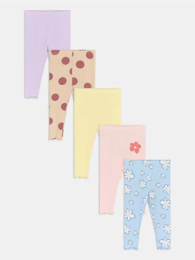 Confezione da 5 paia di leggings - beige