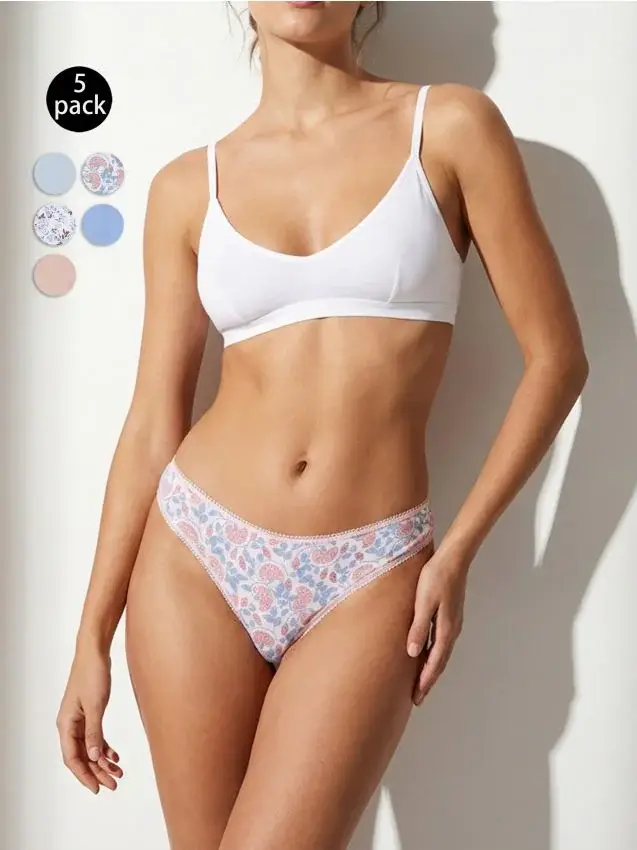 Confezione da 5 perizomi - multicolor