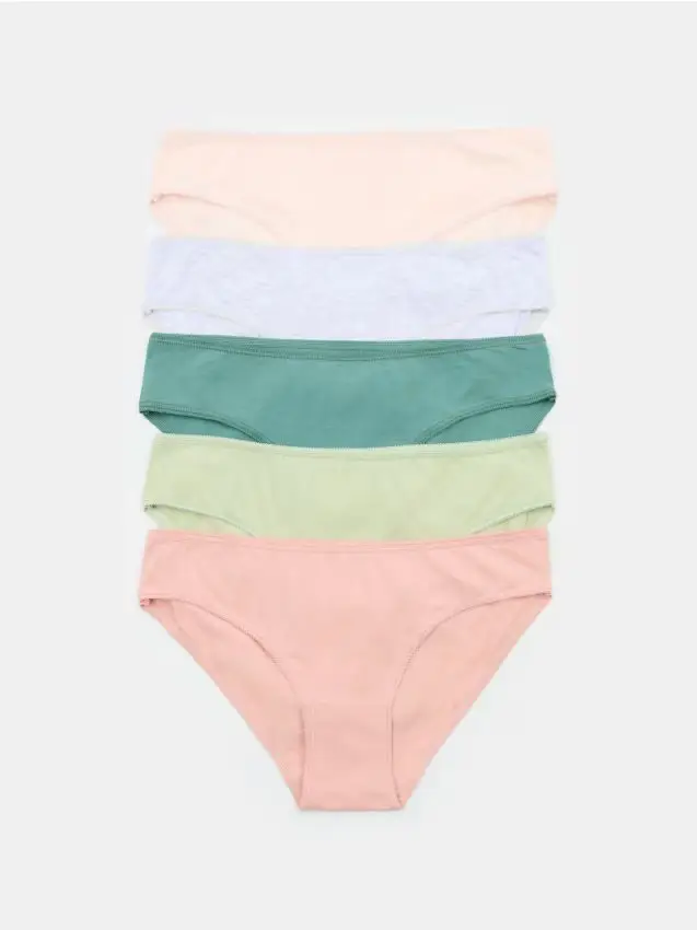 Confezione da 5 slip misto cotone - multicolor