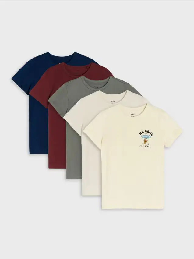 Confezione da 5 t-shirt - bordeaux