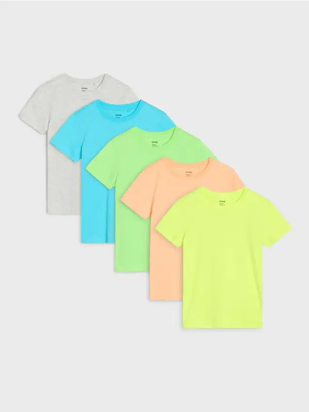 Confezione da 5 t-shirt - grigio chiaro