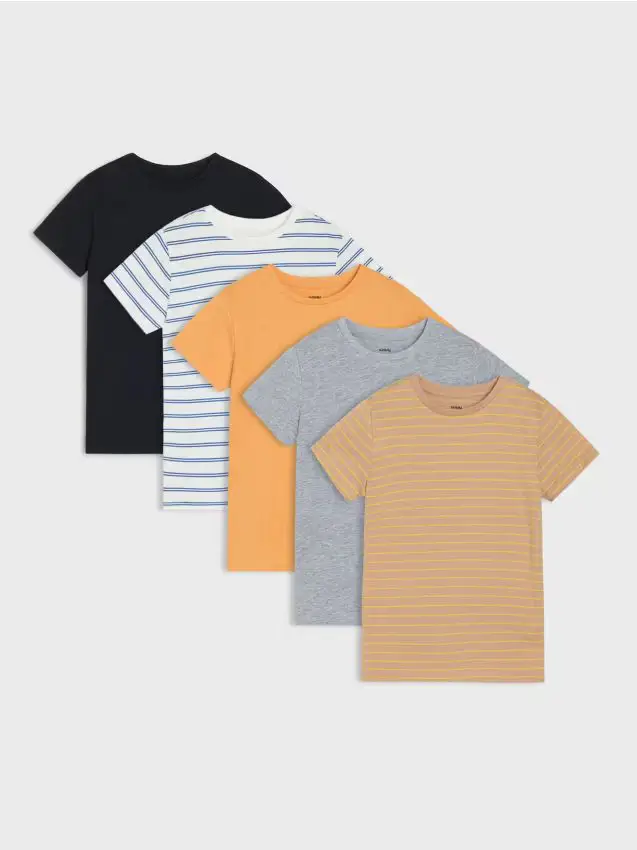 Confezione da 5 t-shirt - marrone polveroso