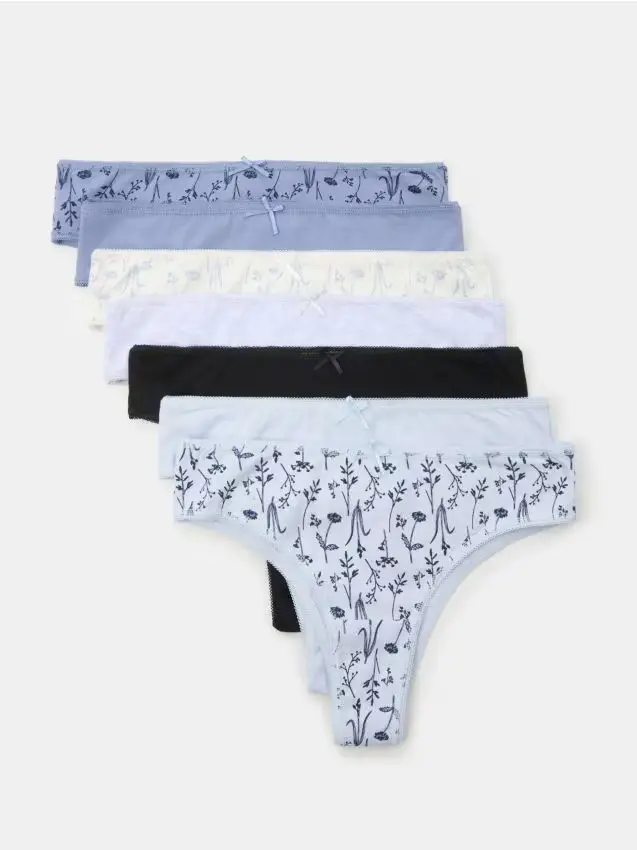 Confezione da 7 paia di slip alla brasiliana - multicolor