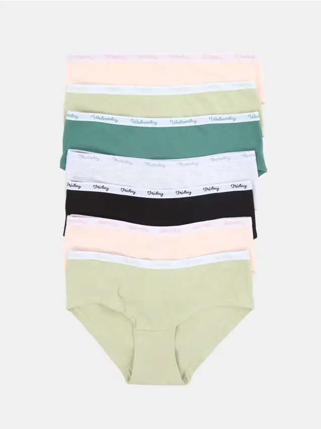 Confezione da 7 paia di slip hipster - multicolor