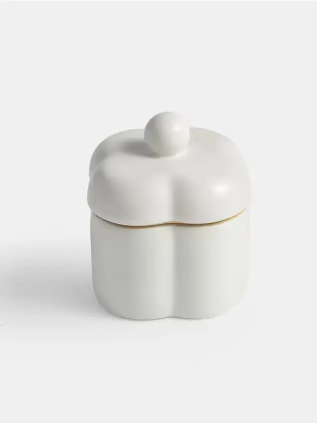 Contenitore in ceramica per conservazione - bianco