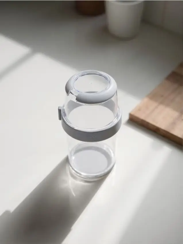 Contenitore in due pezzi con coperchio - grigio chiaro