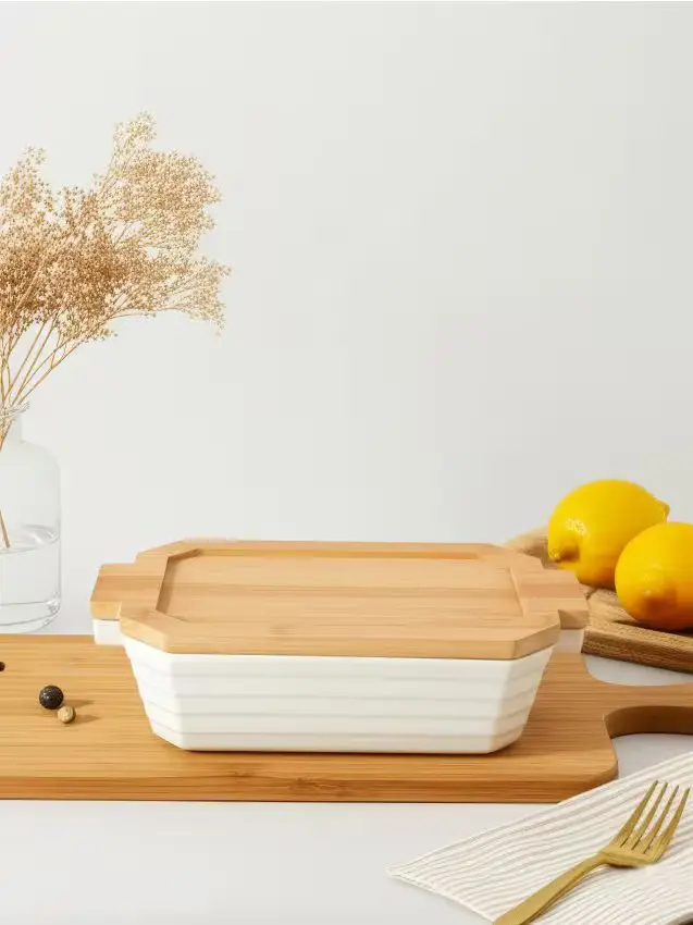 Contenitore per alimenti con coperchio - bianco