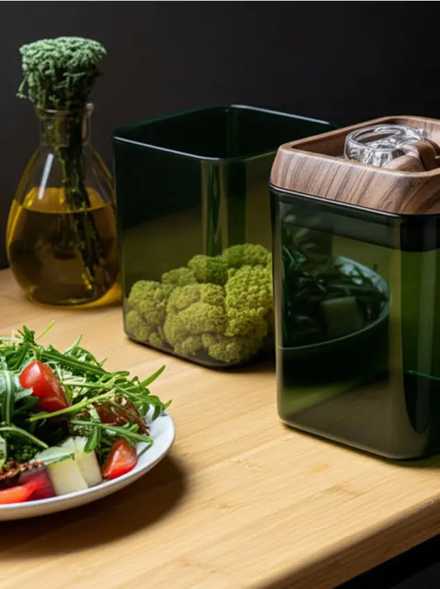 Contenitore per alimenti con coperchio - marrone