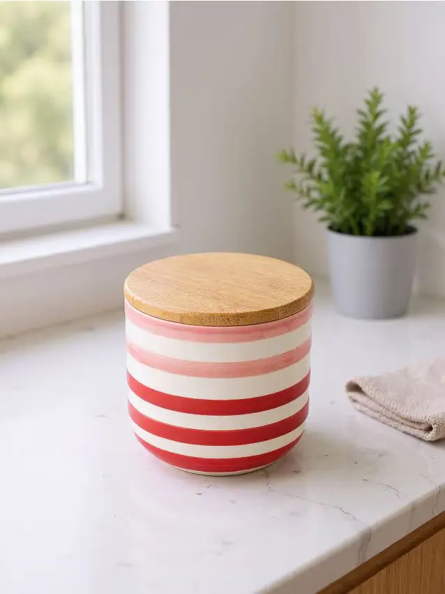 Contenitore per alimenti con coperchio - rosa pastello