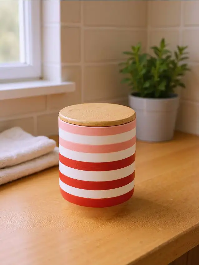 Contenitore per alimenti con coperchio - rosa pastello