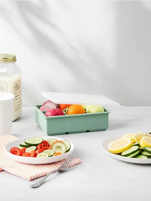 Contenitore per alimenti con coperchio - verde pallido