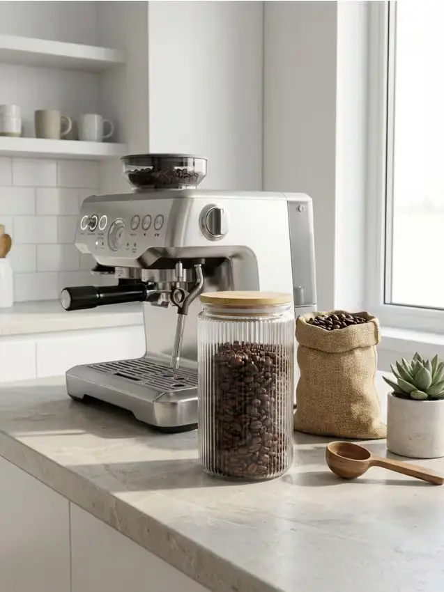 Contenitore per alimenti in vetro con coperchio in bambù - clear