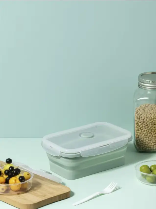 Contenitore per alimenti pieghevole - verde pallido
