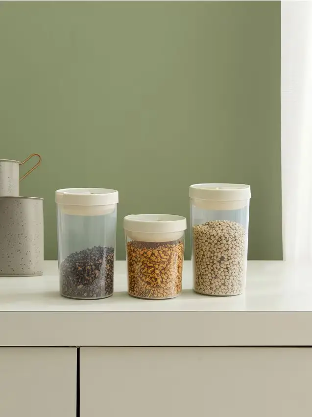 Contenitori per alimenti 3 pezzi - bianco