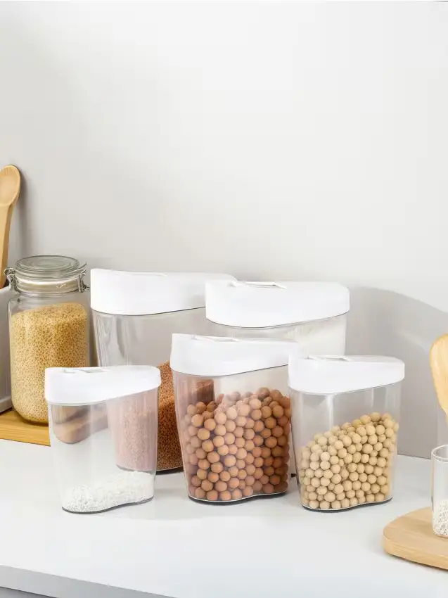 Contenitori per alimenti 5 pezzi - bianco