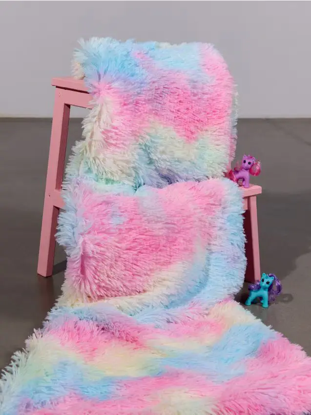 Coperta con motivo arcobaleno - multicolor