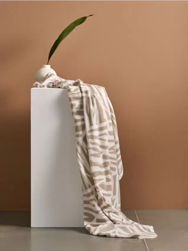 Coperta con motivo - beige